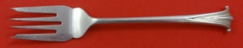 Sterling Silver 7 Inch Salad Fork C J Vander English Onslow: Sterling Silver 7 Inch Salad Fork C J Vander English Onslow Sterling silver salad fork in the English Onslow pattern by C J Vander. It is not monogrammed and is in excellent pre-owned condition. Speci