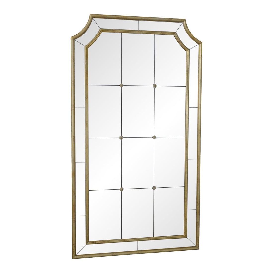 Gold Leaf Pier Mirror Distressed Smoked Glass 44w x 2d x 79h (1 of 9)