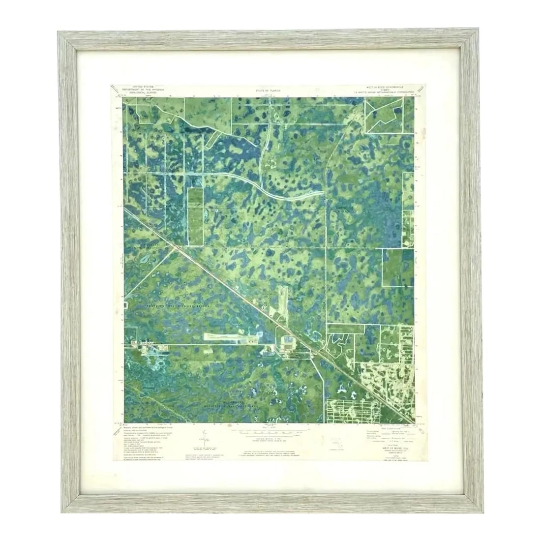 Vintage 1950s Topographical Map Florida Keys Set of 3 (1 of 4)