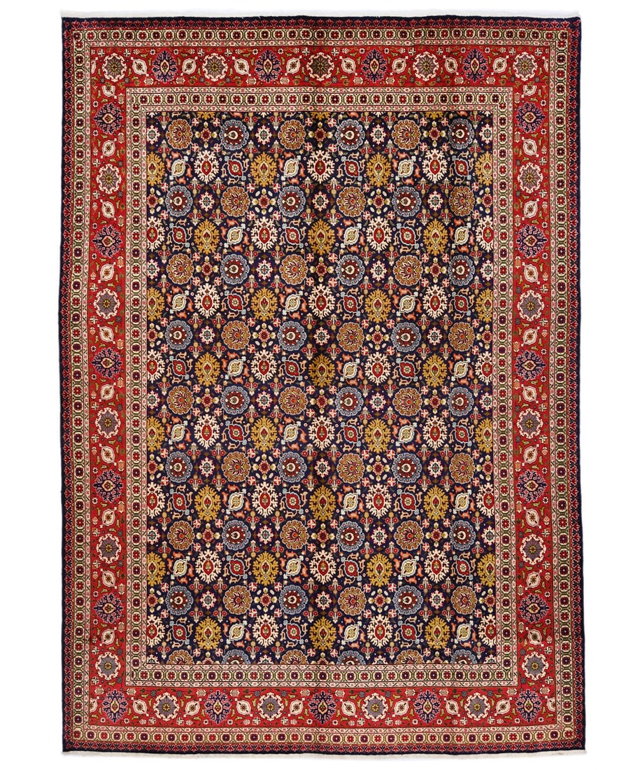 Vintage Hand-Knotted Floral Wool Area Rug 10' x 13': Vintage Hand-Knotted Floral Wool Area Rug 10' x 13' Enhance your living space with this exquisite Classic Oriental Rug, featuring a large allover floral design that brings a touch of elegance to any r