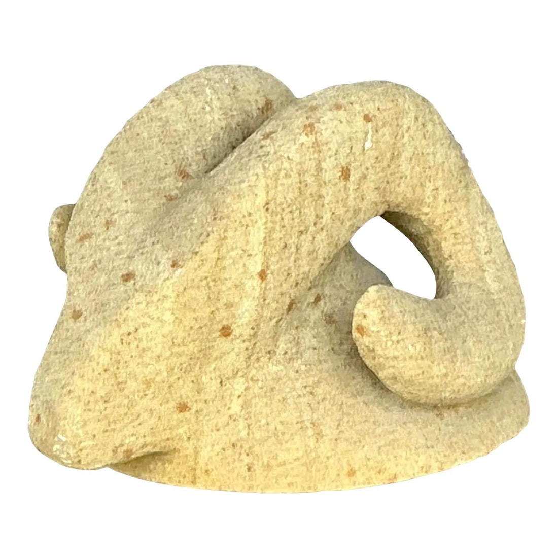 Vintage Boho Sandstone Rams Head Sculpture 9.5x10.25x6.75: Vintage Boho Sandstone Rams Head Sculpture 9.5x10.25x6.75 This vintage boho carved stone ram's head sculpture is a stunning representation of organic form and primal symbolism. Hand-sculpted from spec