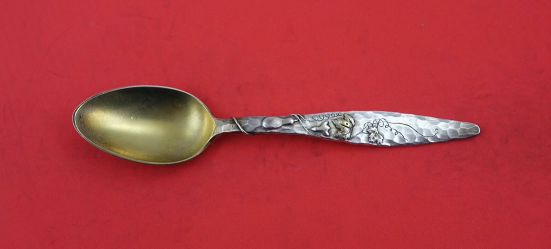 Tiffany & Co Lap Over Edge Mixed Metals Sterling Teaspoon 6 Inch (1 of 2)