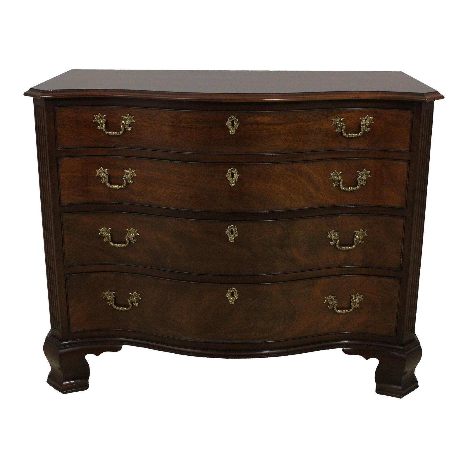 Kindel National Trust Chippendale Mahogany 4 Drawer Chest: Kindel National Trust Chippendale Mahogany 4 Drawer Chest This exquisite Kindel National Trust Chippendale-style chest is a stunning piece of furniture that combines traditional craftsmanship with tim