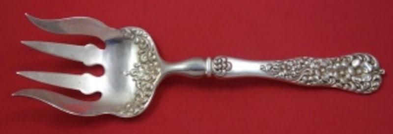 Dominick Haff Rococo Sterling Silver Fish Serving Fork 8 7 8 (1 of 2)