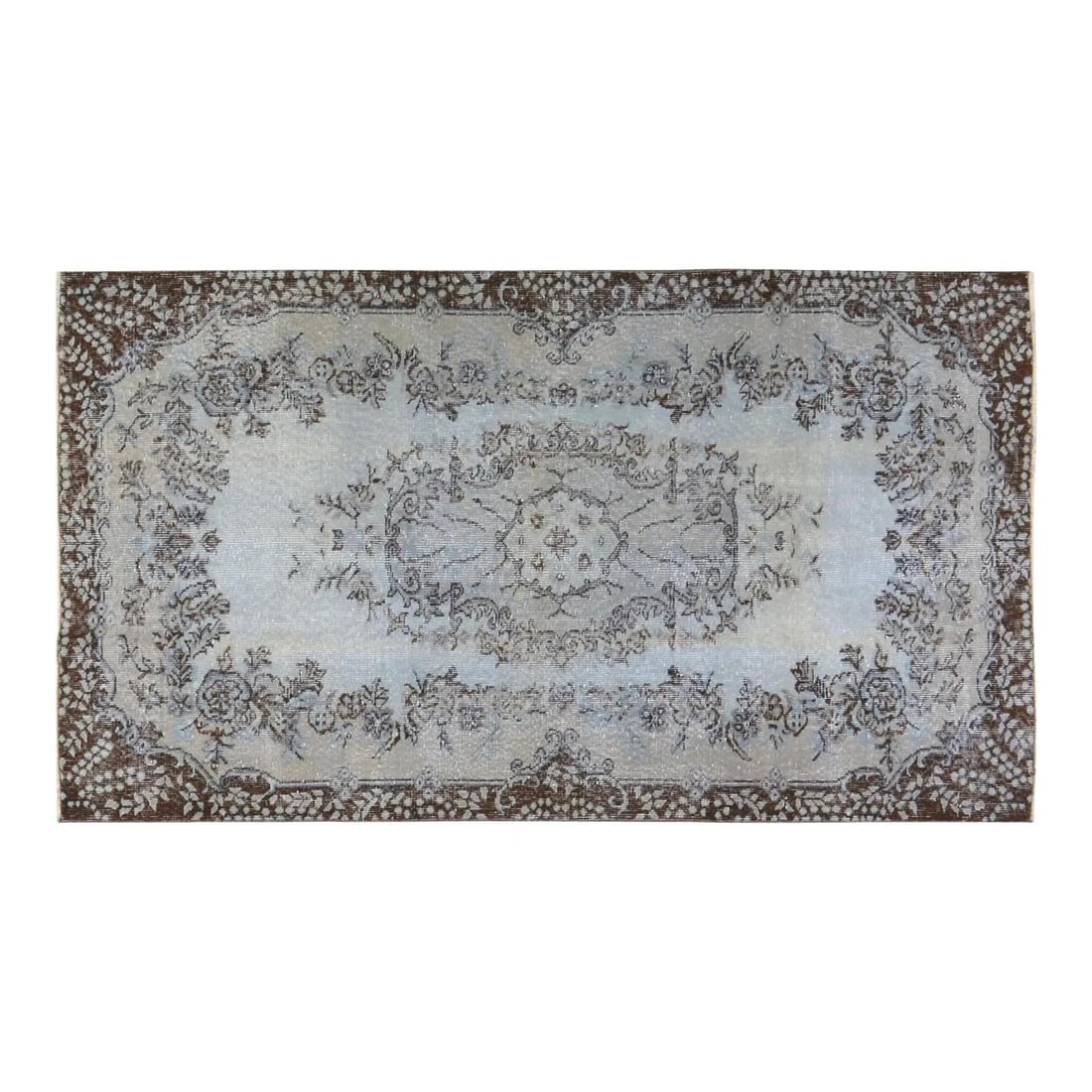 Handmade Wool Turkish Rug in Dove Gray 3'10" x 6'9" (1 of 2)
