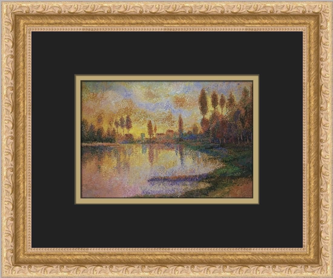 Framed Open Edition Offset Lithograph Print The Lake by Serge Mendjisky (1 of 2)