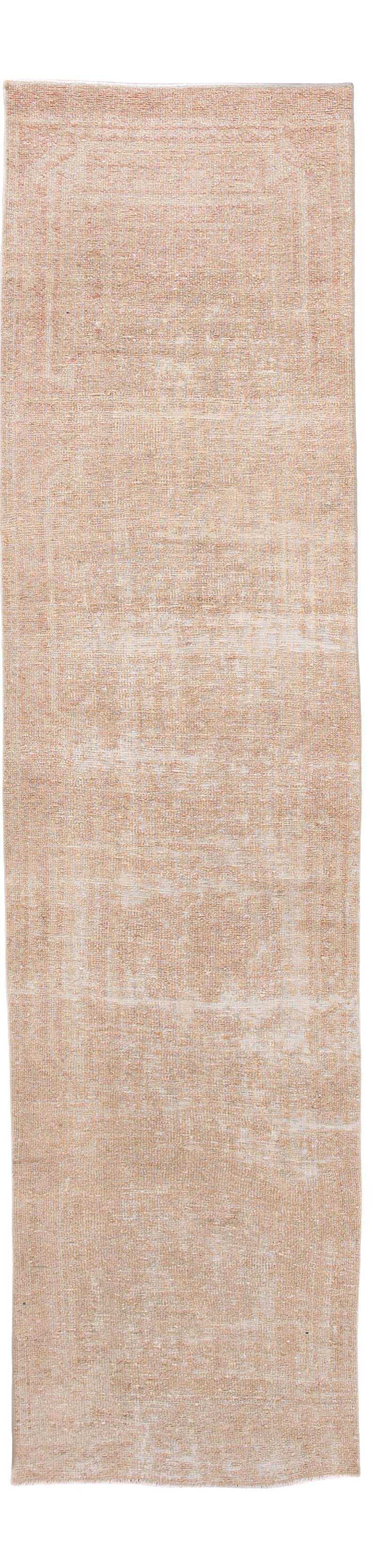 Vintage Turkish Beige Handmade Wool Runner 2'8 x 11'1 Geometric Design: Vintage Turkish Beige Handmade Wool Runner 2'8 x 11'1 Geometric Design Enhance your space with this exquisite vintage Turkish hand-knotted wool runner. Featuring a beautiful beige field, this rug is a