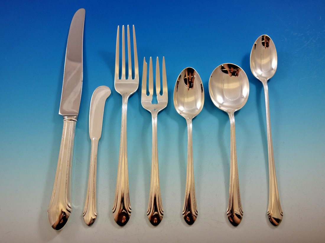 Alvin Romantique Sterling Silver 90 Piece Flatware Service for 12 (1 of 9)