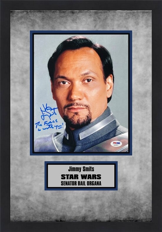 Jimmy Smits Signed Bail Organa Star Wars Photo Custom Framed PSA COA 8x10 (1 of 10)