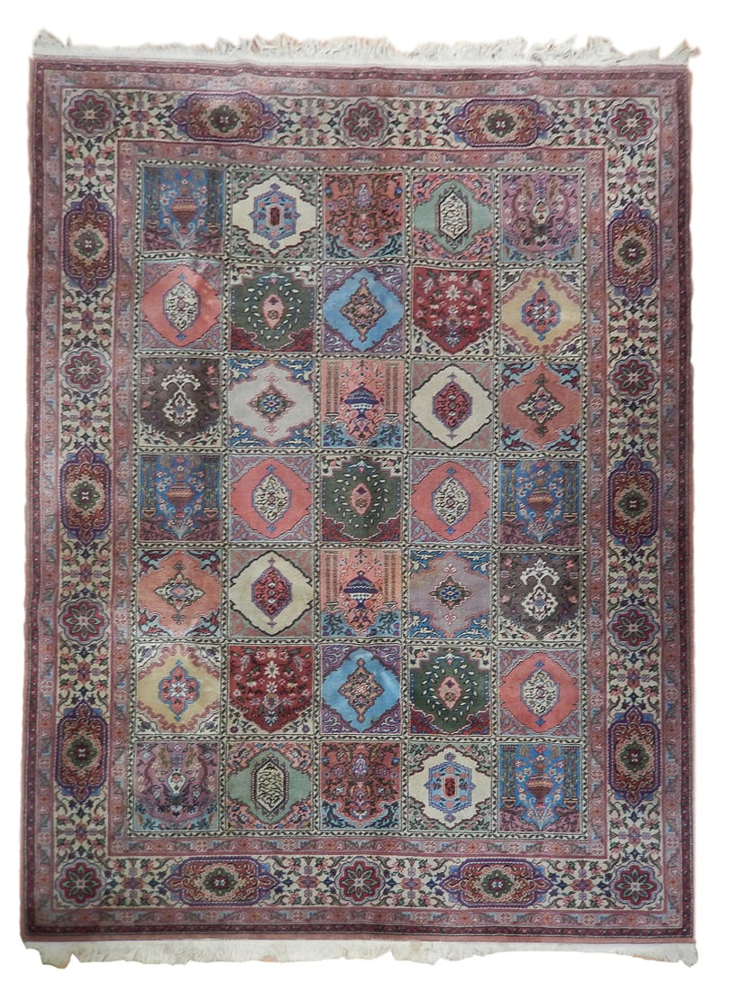 7.3 x 10.5 Garden Bakhtiar Handmade Wool Persian Estate Rug: 7.3 x 10.5 Garden Bakhtiar Handmade Wool Persian Estate Rug Free continental US Shipping This 7.3 x 10.5 Garden Bakhtiar handmade wool estate rug showcases traditional Persian tribal artistry with a c