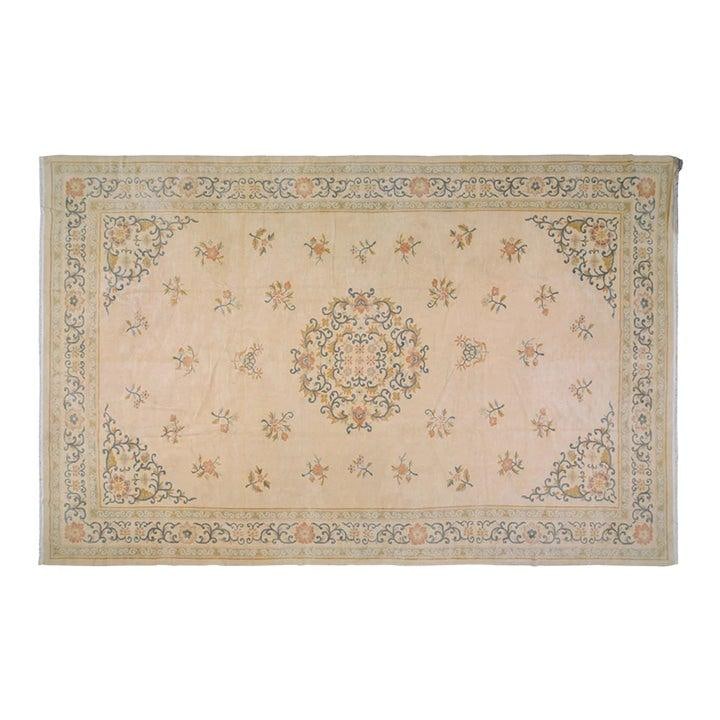 Hand-Knotted Wool Art Deco Rug with Chinese Design Motif (1 of 7)