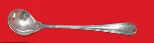Birks Saxon sterling mustard ladle custom 4 3/4 in: Birks Saxon sterling mustard ladle custom 4 3/4 in This is a custom-made Saxon by Birks sterling silver mustard ladle measuring 4 3/4 inches. It is not monogrammed and is in excellent pre-owned condit