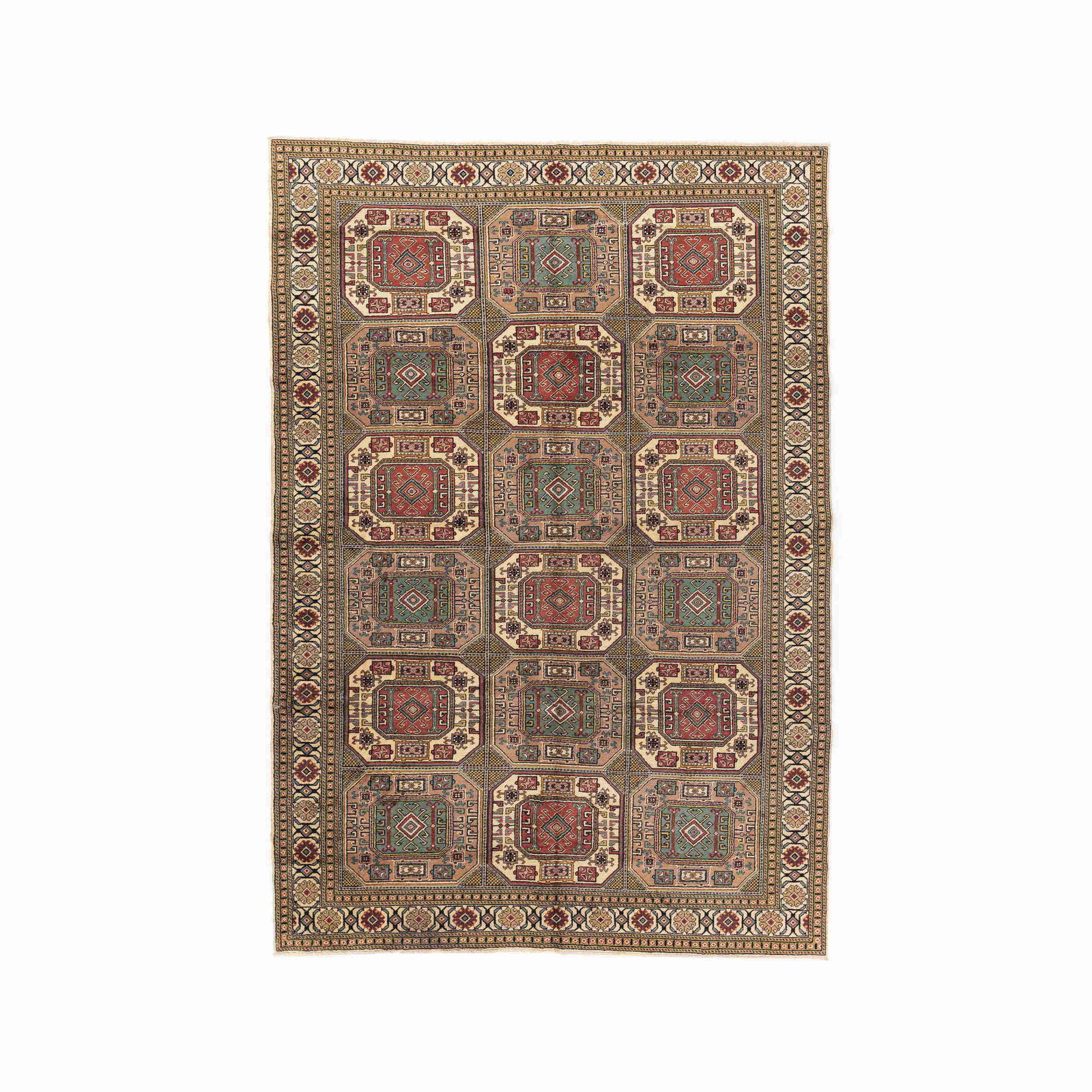 Authentic Handmade Kayseri Carpet Wool on Cotton 78.7 x 113.8 Inches: Authentic Handmade Kayseri Carpet Wool on Cotton 78.7 x 113.8 Inches Experience the beauty and craftsmanship of this authentic handmade Kayseri carpet, meticulously woven from high-quality wool on cot