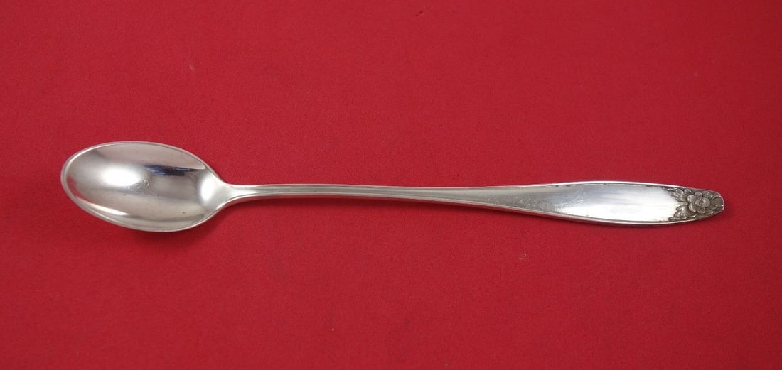 Stieff Puritan Sterling Silver Iced Tea Spoon 7.5 Inch: Stieff Puritan Sterling Silver Iced Tea Spoon 7.5 Inch This elegant iced tea spoon from the Puritan pattern by Stieff is crafted from high-quality sterling silver. Measuring 7 1/2 inches in length, th
