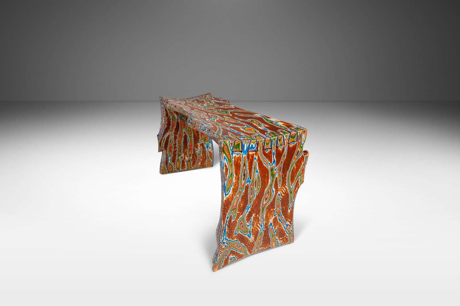 Unique Bentwood Asymmetrical Abstract Bench by Jeremy Dunklebarger: Unique Bentwood Asymmetrical Abstract Bench by Jeremy Dunklebarger Introducing the Organic Modern Studio Craft Bentwood Asymmetrical Abstract Bench by Jeremy Dunklebarger, a stunning piece of function