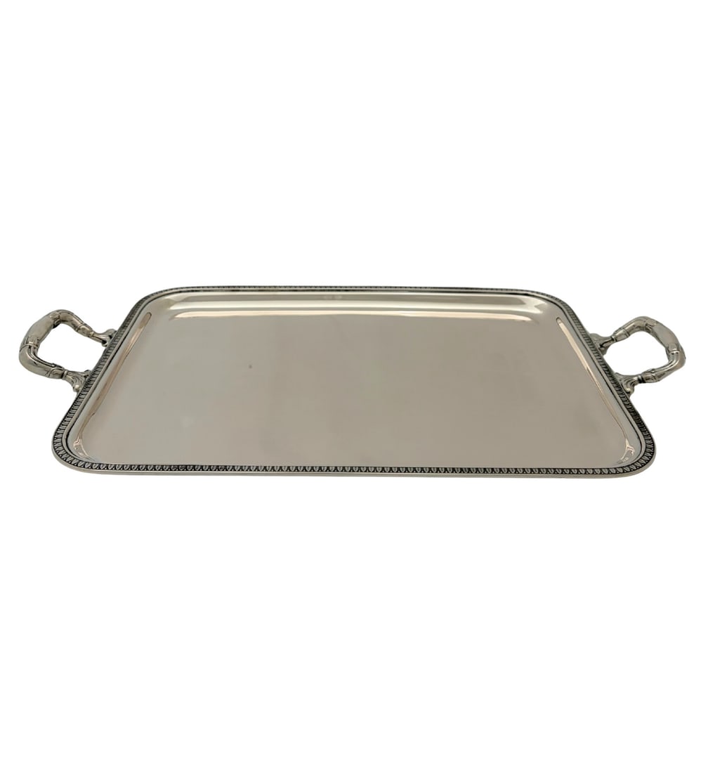 Boggiali 800 Silver Italian Tray with Two Handles (1 of 3)