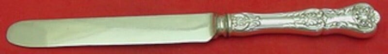 Gorham King George Sterling Silver Knife 8.5 Inch Blunt: Gorham King George Sterling Silver Knife 8.5 Inch Blunt This exquisite knife from the King George pattern by Gorham combines elegance with functionality. Crafted from high-quality sterling silver, thi
