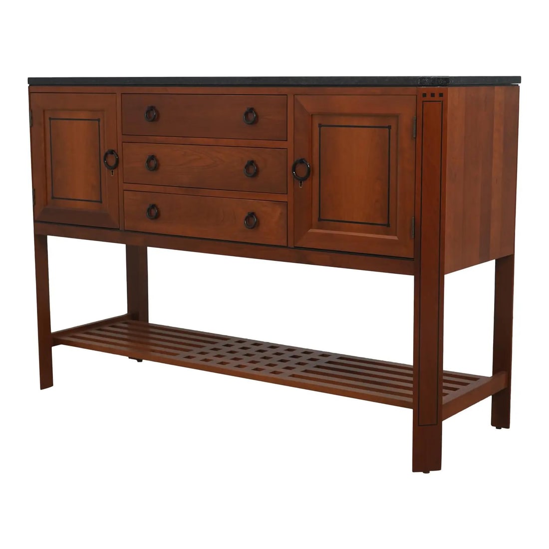 Stickley 21st Century cherry sideboard with granite top 57w x 21d x 39h (1 of 10)