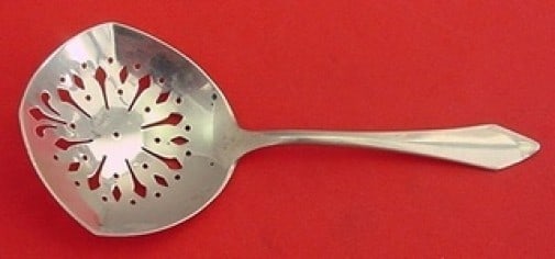 Durgin Chatham Sterling Silver Serving Nut Spoon 4 7/8" (1 of 2)