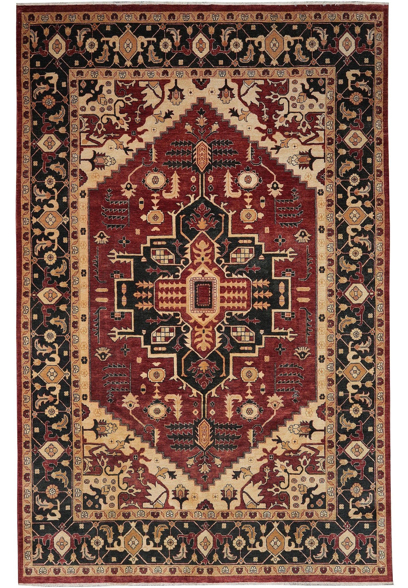 10 x 15 New Serapi Heriz Natural Ghazni Wool Handmade Afghanistan Rug (1 of 11)