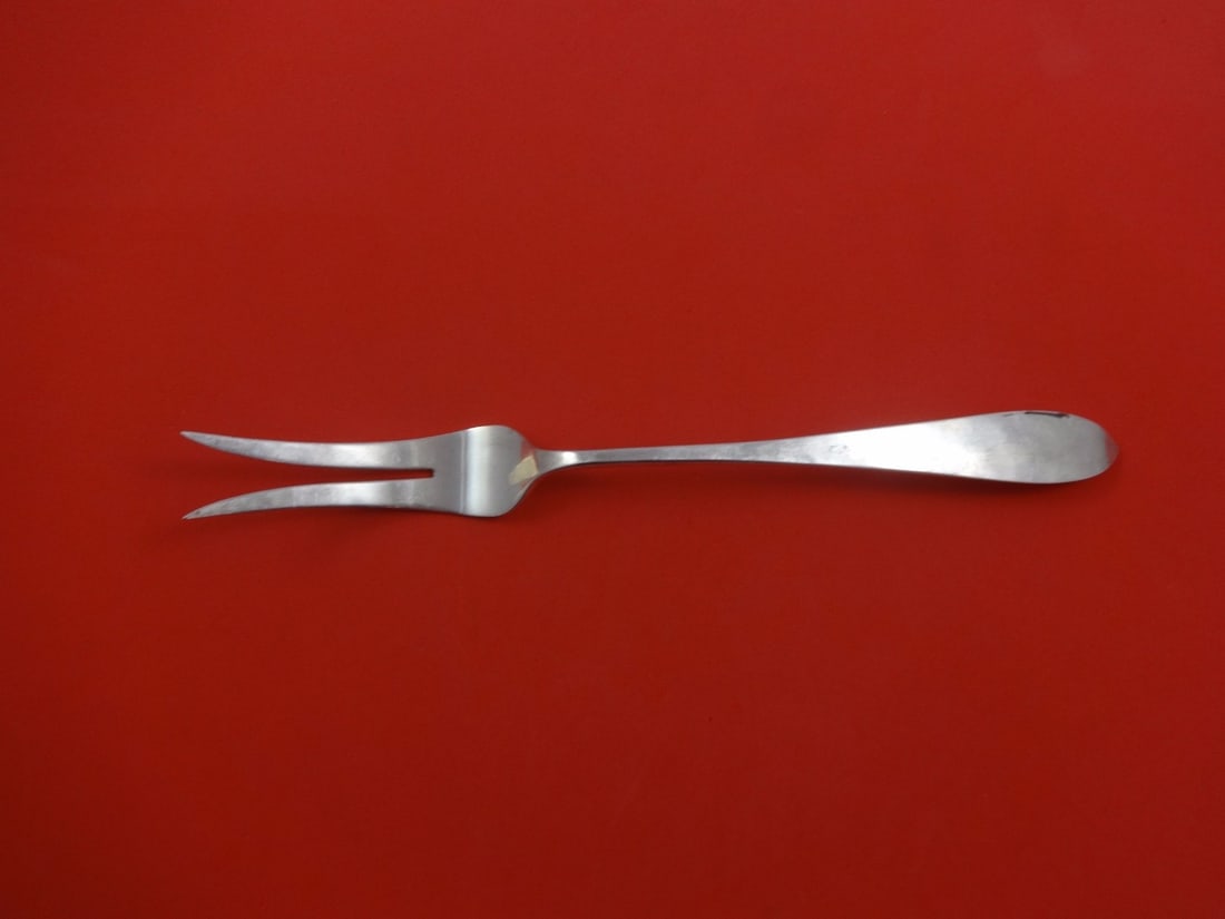 Old Newbury Crafters Sterling Silver 2-Tine Buffet Fork 10.5" (1 of 1)