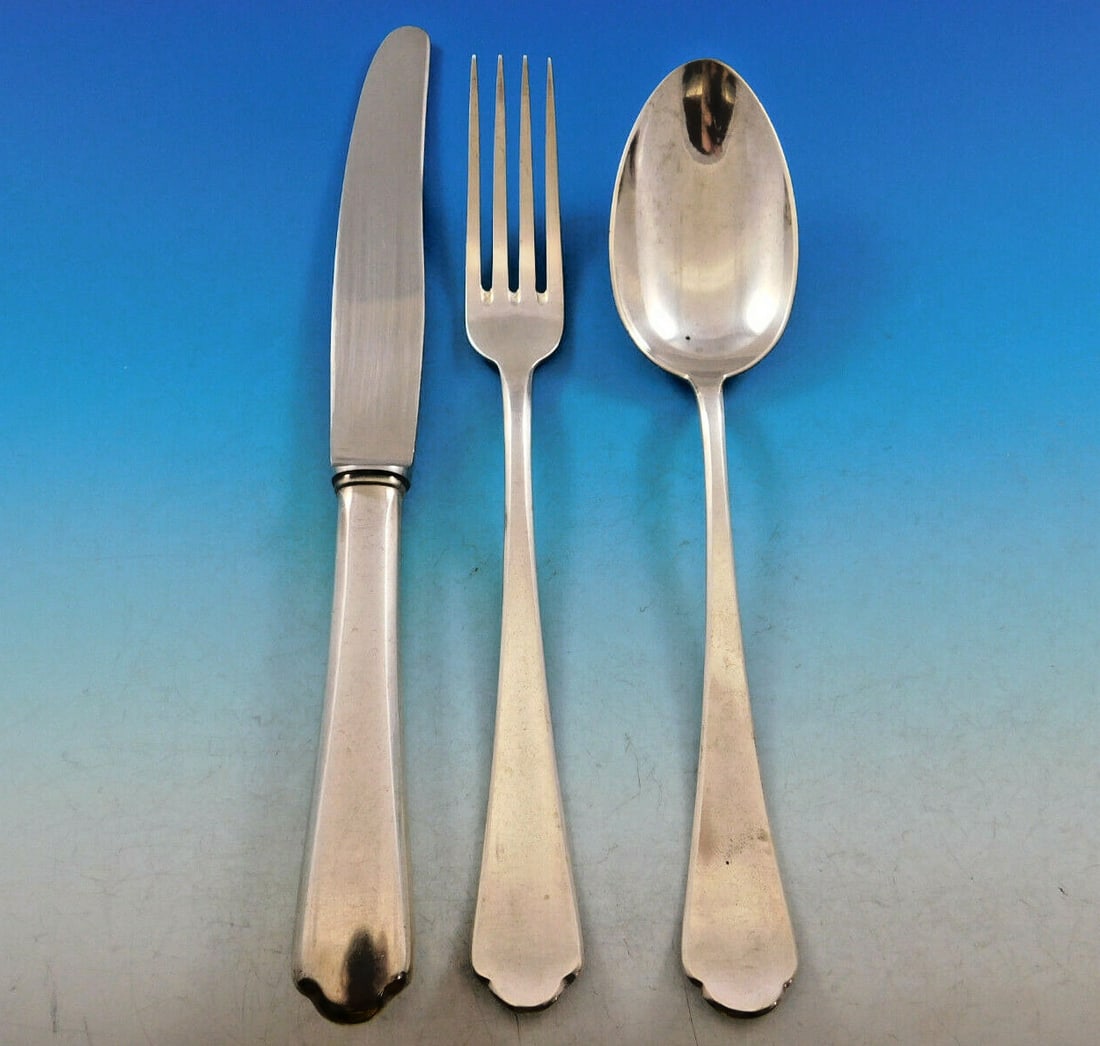 Foxhead Hungarian 800 Silver Flatware Set 18 Pieces with Towle Caddy (1 of 4)