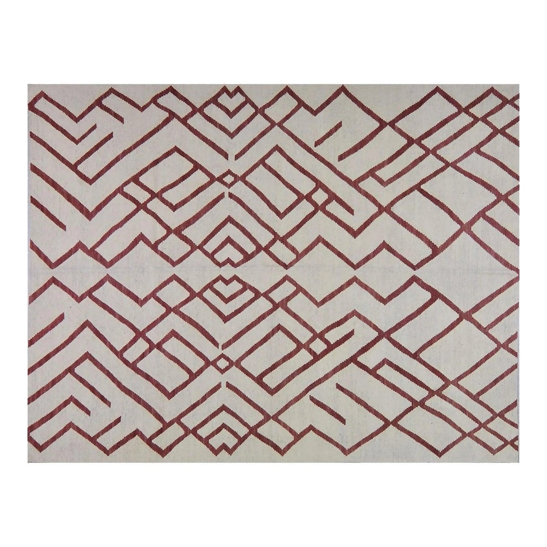 Turkish Handwoven Wool Flatweave Kilim Rug 6'2 x 8' Natural Tones: Turkish Handwoven Wool Flatweave Kilim Rug 6'2 x 8' Natural Tones This vintage Turkish modern kilim is hand woven from wool and features natural colors with a flatweave design. Its contemporary style 