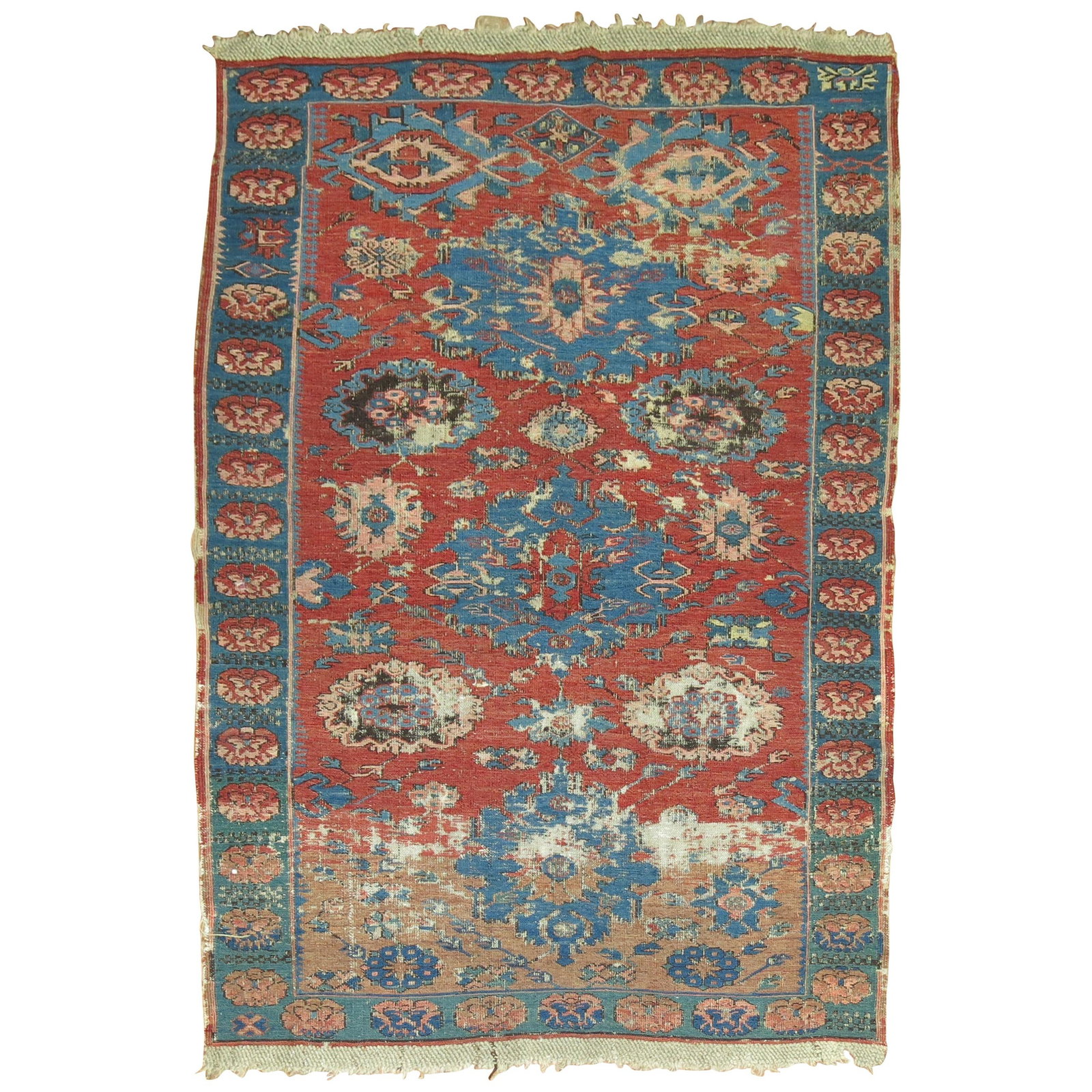 19th Century Caucasian Soumac Wool Rug 3'10'' x 4'11'' (1 of 8)