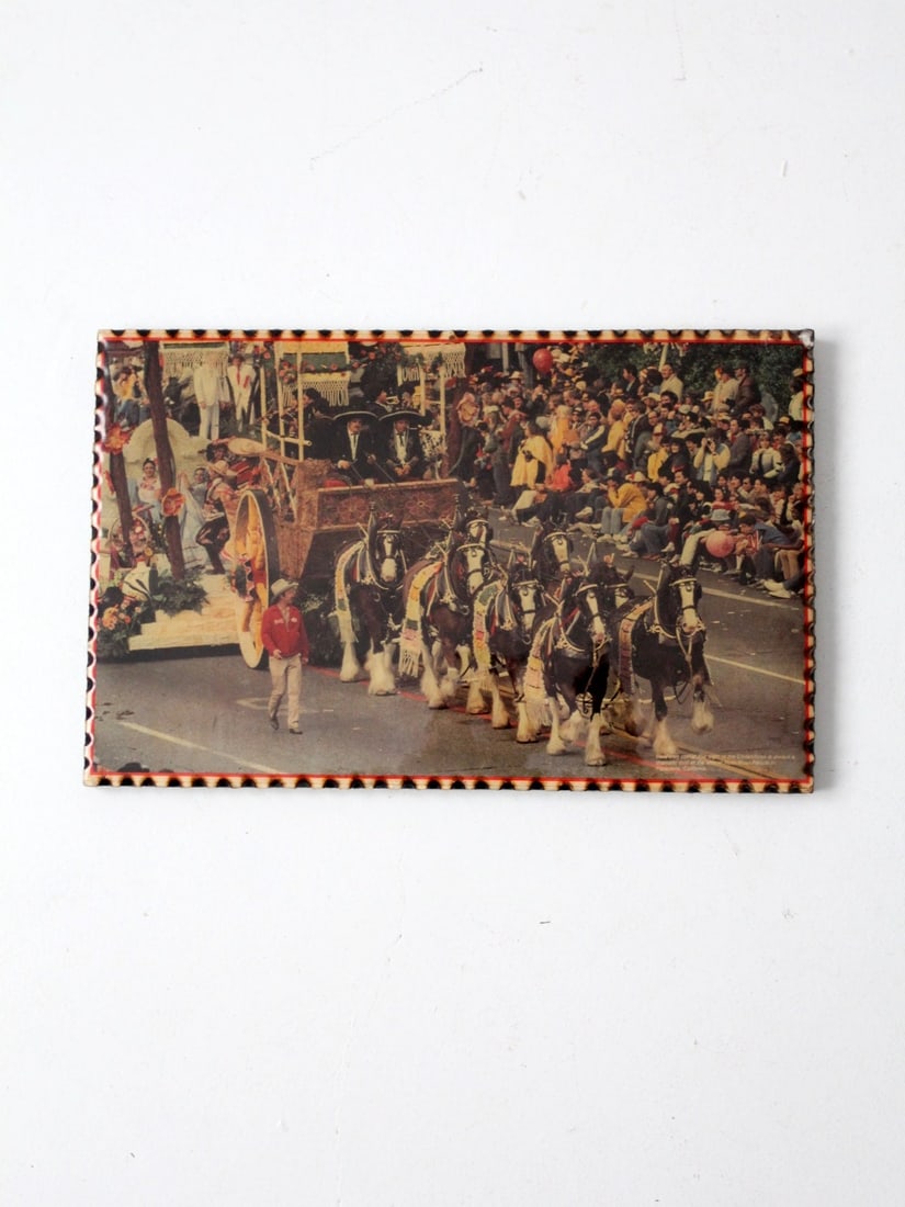 1970s Vintage Rose Bowl Parade Photo Wood Wall Art (1 of 7)