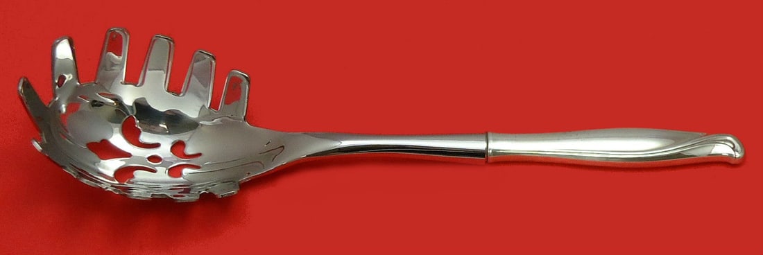 Alvin Spring Bud Sterling Silver Pasta Server Hollow Handle (1 of 1)