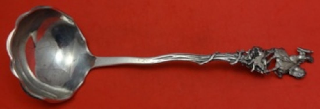 Gorham Nuremberg Sterling Silver Soup Ladle 13 1/2 Lady Horseback Motif (1 of 2)