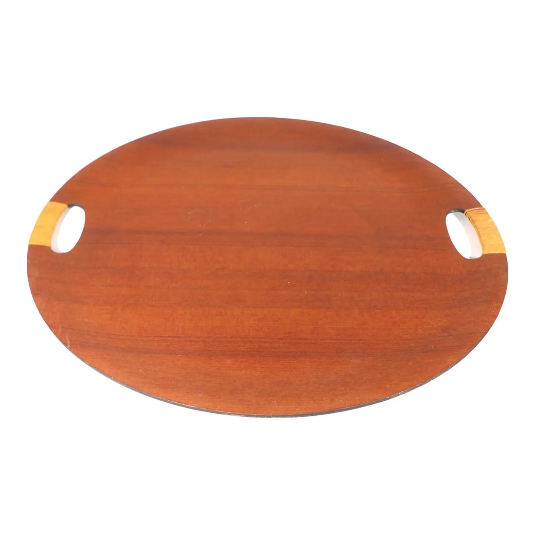 Mid Century Serving Tray Plywood Cane Handles Arthur Umanoff Design (1 of 9)
