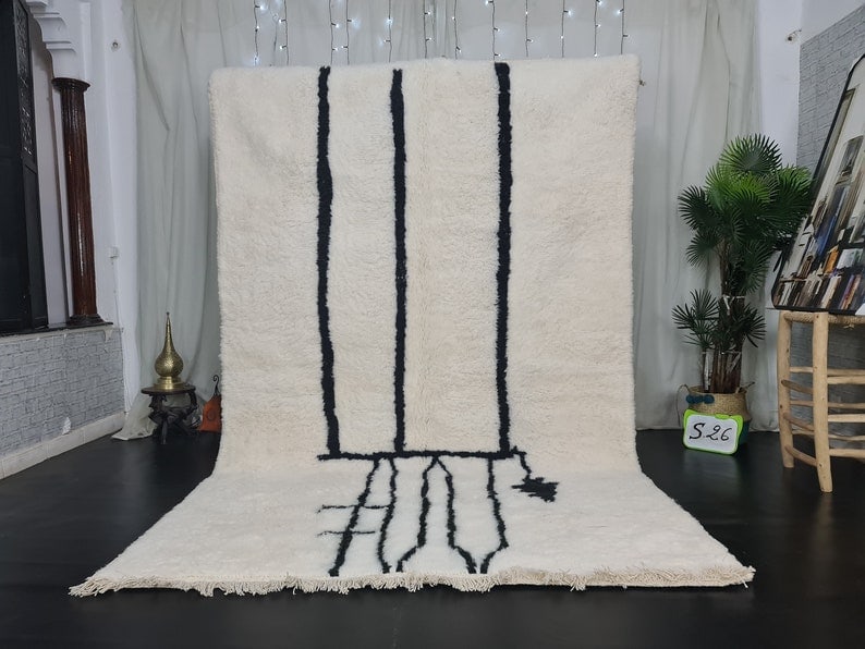 Authentic Handmade Moroccan Berber Rug 9.84 x 6.56 Feet: Authentic Handmade Moroccan Berber Rug 9.84 x 6.56 Feet Experience the beauty of this stunning authentic handmade Moroccan Berber rug, meticulously crafted by local Berber women weavers in the Atlas M