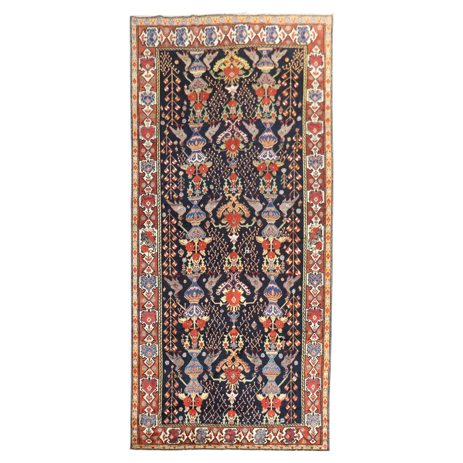 Hand Knotted Wool Bakhtiari Pictorial Rug 68 x 136 in (1 of 9)