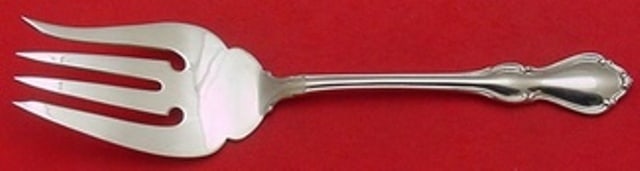 Reed & Barton Hampton Court Sterling Silver Cold Meat Fork 8.5 Inch: Reed & Barton Hampton Court Sterling Silver Cold Meat Fork 8.5 Inch Experience elegance with the Hampton Court Serving Fork by Reed & Barton. This exquisite cold meat fork, measuring 8 1/2 inches, fea