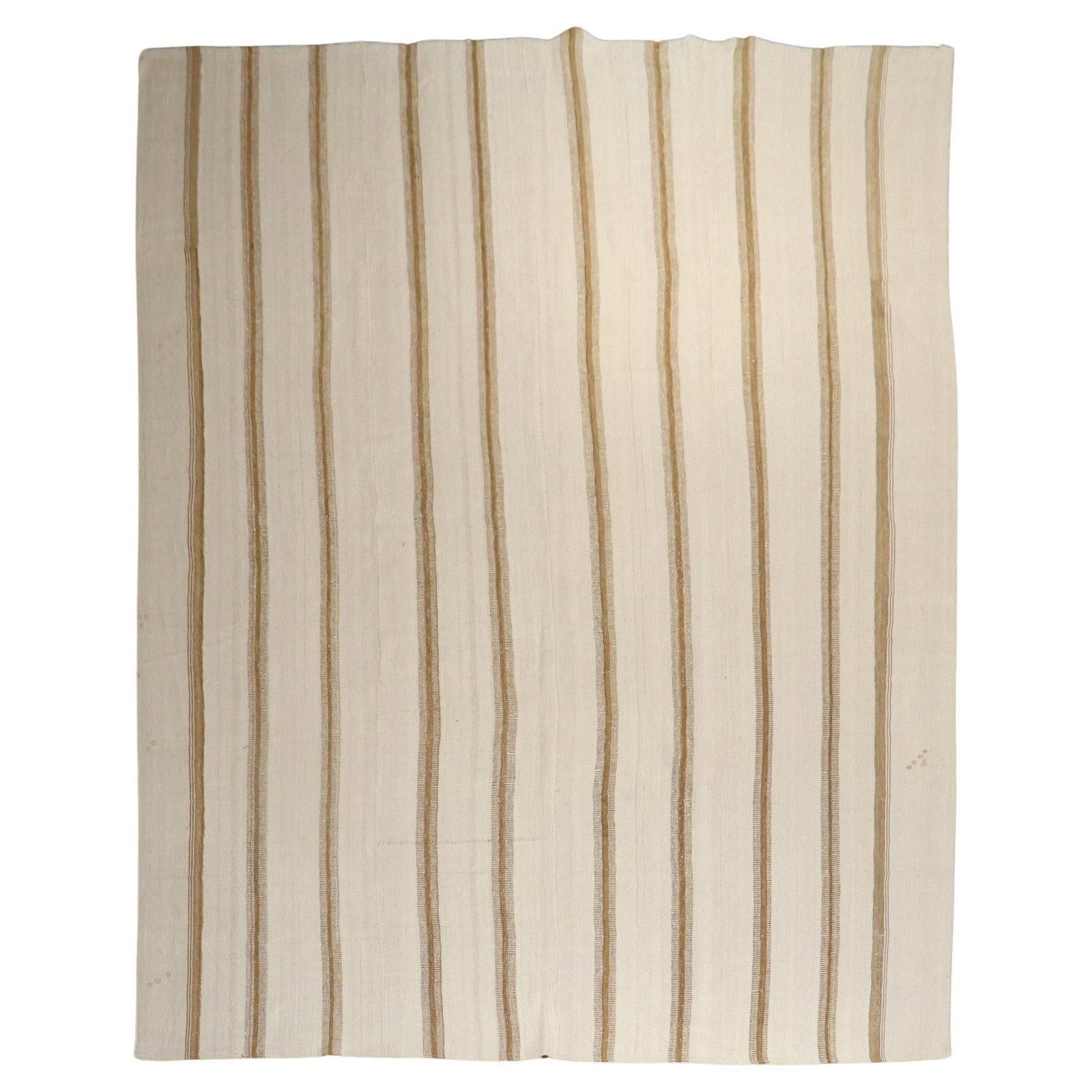 Zabihi Collection Large Vintage Turkish Kilim 10'1'' x 14'2'' Minimalist Design (1 of 8)