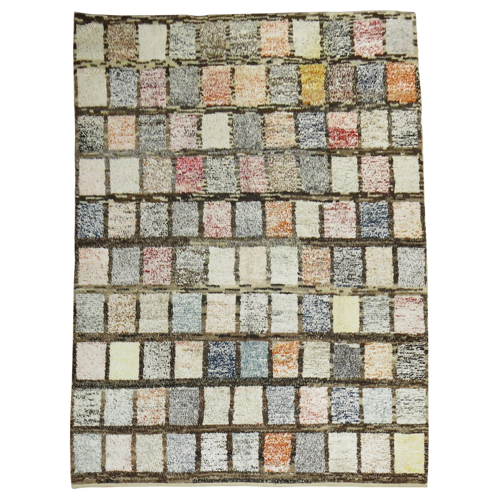 Vintage Turkish Tulu Hand-Knotted Wool Rug Mid-Century Multi Dimensional Design 8'3 x 11'4 (1 of 9)