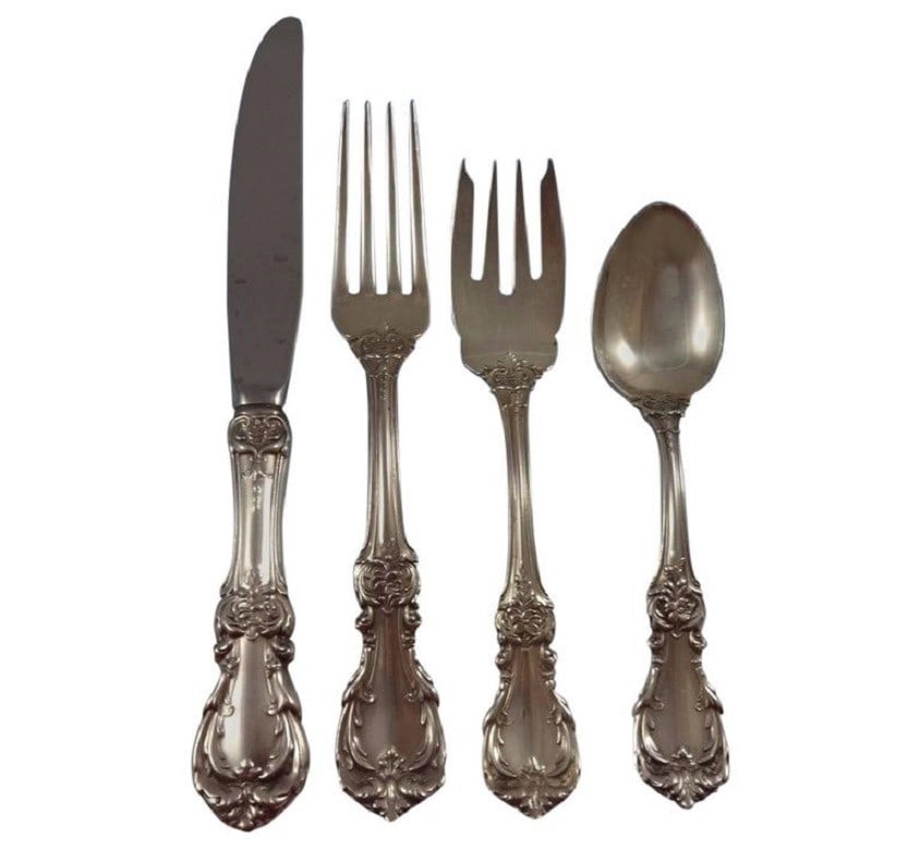 24 Piece Sterling Flatware Service for 6 Reed Barton Burgundy (1 of 4)