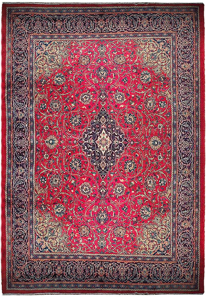 10'3 x 13'1 Telemagenta Semi Antique Persian Kashan Rug: 10'3 x 13'1 Telemagenta Semi Antique Persian Kashan Rug Free continental US Shipping Enhance your living space with this exquisite 10' 3" x 13' 1" Telemagenta Semi Antique Persian Kashan Rug, handcraf
