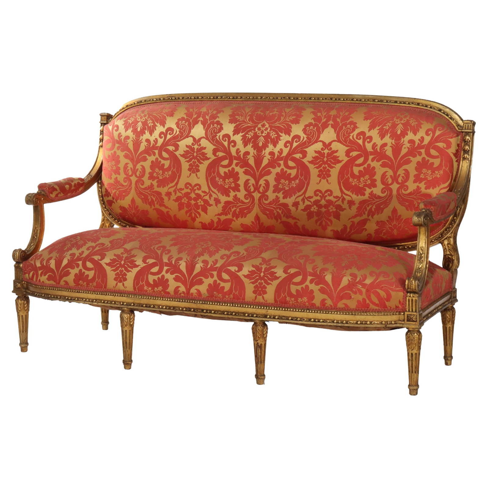 Late 19th Century French Giltwood Louis XIV Sofa (1 of 17)