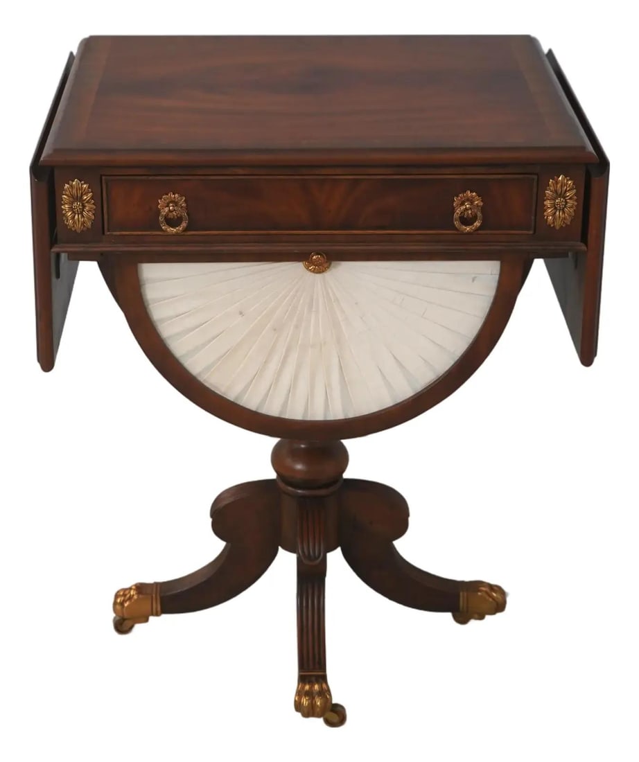 Empire style mahogany sewing table by Maitland Smith (1 of 10)