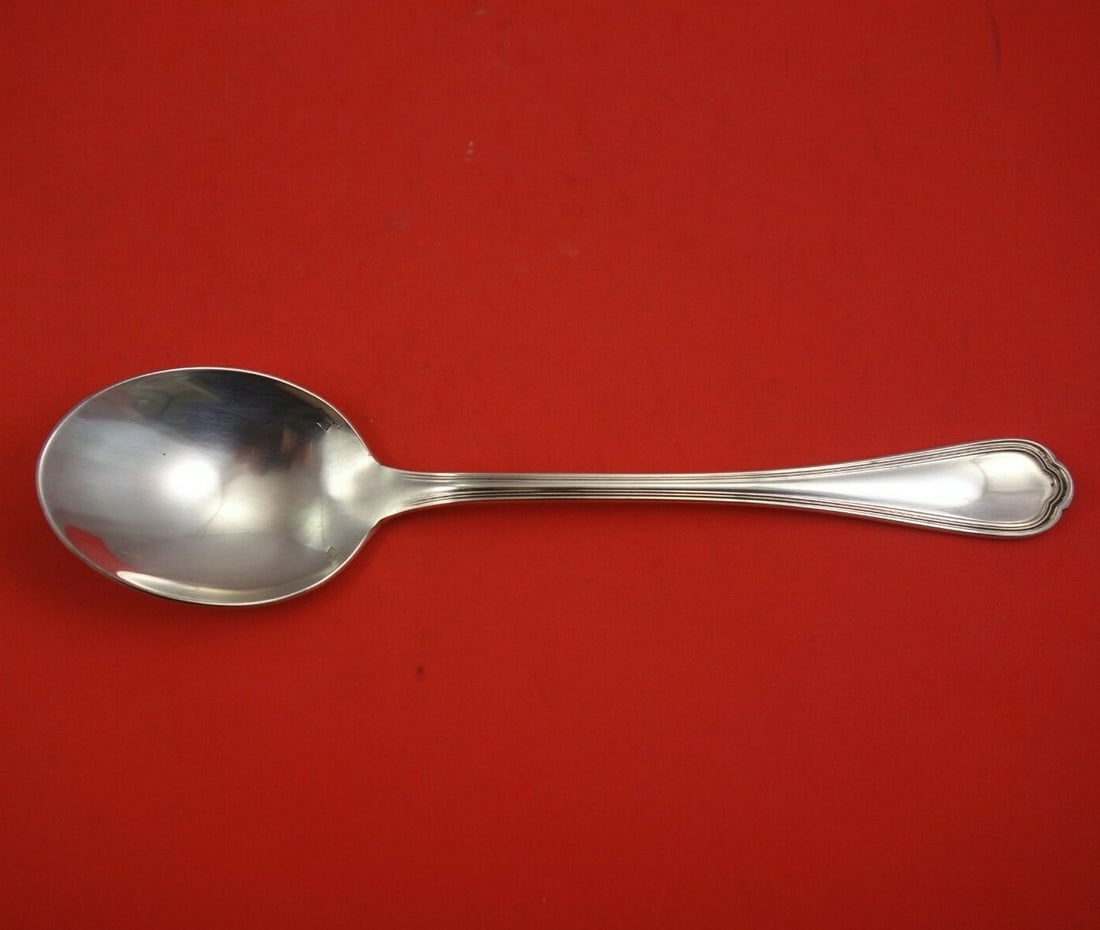 Christofle Spatours Silverplate Berry Spoon 9 5/8 Inch Serving Piece (1 of 3)