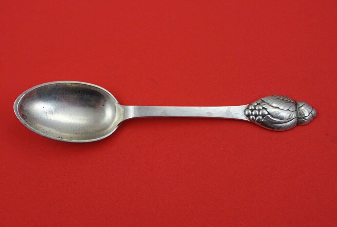 Evald Nielsen Number 6 Blossom Sterling Silver Dinner Spoon 8 1/4": Evald Nielsen Number 6 Blossom Sterling Silver Dinner Spoon 8 1/4" Discover the elegance of this Number 6, also known as Blossom, sterling silver dinner spoon crafted by Evald Nielsen. This exquisite 