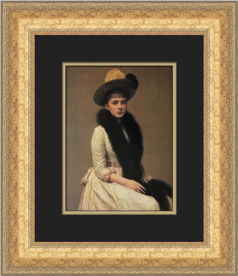 Henri Fantin-Latour Portrait of Sonia Custom Framed Print 19x17: Henri Fantin-Latour Portrait of Sonia Custom Framed Print 19x17 Celebrate the artistry of Henri Fantin-Latour with this beautifully custom framed print of "Portrait of Sonia." This medium-sized art pi