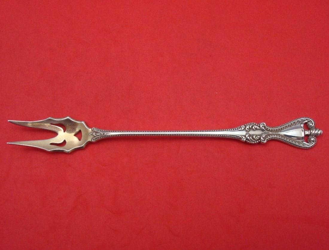 Towle Old Colonial Sterling Silver 2-Tine Pickle Olive Fork Gold Washed 5 7/8 inches (1 of 2)