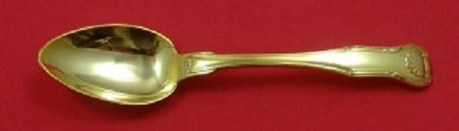 Kirk King Vermeil Gold Sterling Silver Teaspoon 5 3/4": Kirk King Vermeil Gold Sterling Silver Teaspoon 5 3/4" An antique Kirk sterling silver teaspoon in the King Vermeil (Gold) pattern. The piece is not monogrammed and is described as being in excellent 