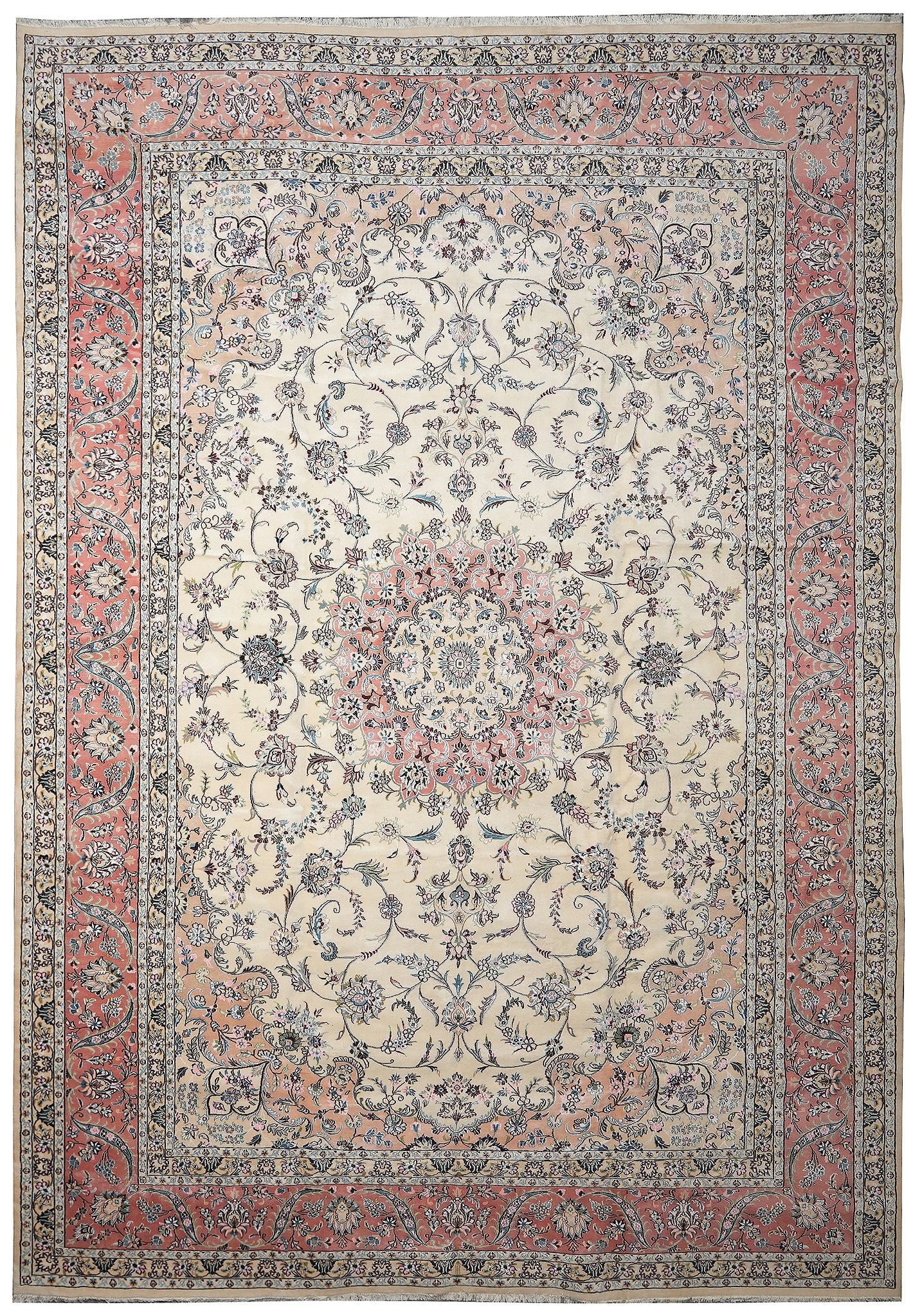 Authentic Persian Tabriz Wool Silk Rug 13 x 19.6 400 KPSI Iran (1 of 14)