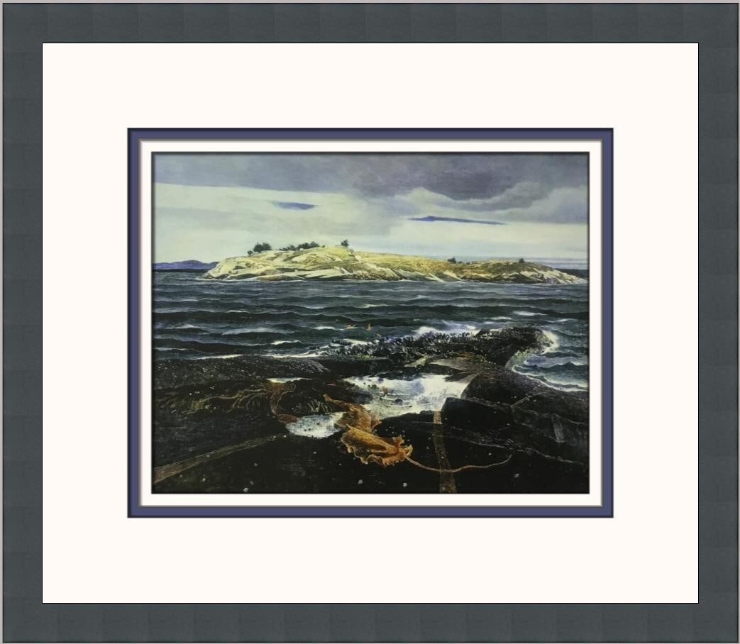 Andrew Wyeth Little Caldwell's Island Custom Framed Print 14x13 (1 of 2)
