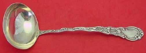 Durgin Sterling Silver 10 Inch Louis XV Oyster Ladle: Durgin Sterling Silver 10 Inch Louis XV Oyster Ladle This exquisite 10" oyster ladle is crafted from sterling silver and features the elegant Louis XV design by Durgin. The ladle is pre-owned and in e