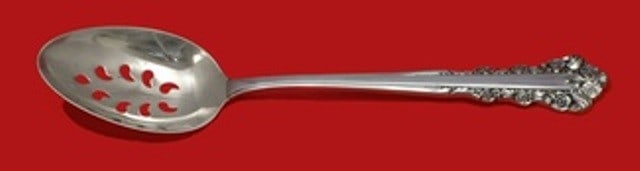 Lunt Belle Meade Sterling Silver Slotted Serving Spoon 8 1/4 9 Hole (1 of 1)